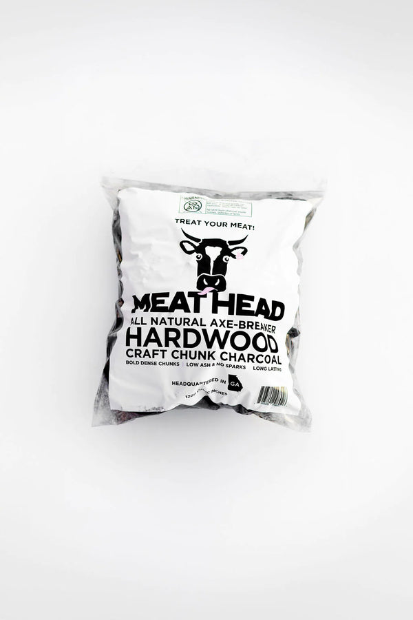 Meat Head Charcoal- Hardwood Craft Chunk Charcoal- One Time Use Bag