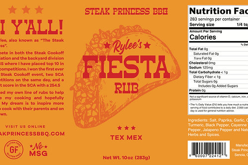 Steak Princess BBQ Rylee's Fiesta Rub