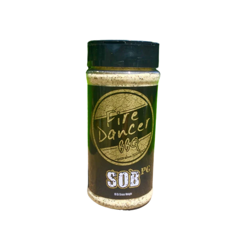 Fire Dancer SOB pg Rub, 16 oz. Shaker