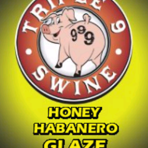 Triple 9 Swine Honey Habanero Glaze, 15oz Bottle