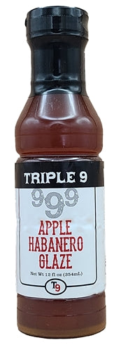 Triple 9 Swine Apple Habanero Glaze, 15oz Bottle