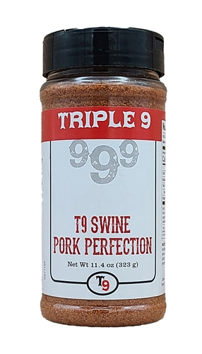 Triple 9 Swine Pork Rub Perfection, 14 ounce shaker